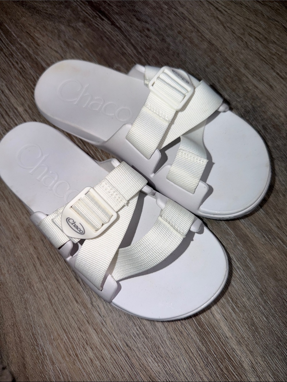 Chaco Chillos Performance Slide Sandals in Classic White Size 7